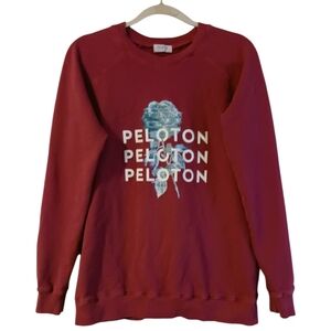 Peloton Maroon Cotton Sweatshirt Oversized